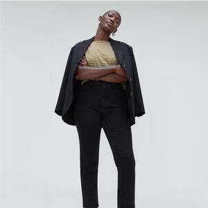 Everlane The Cheeky Hourglass Jean - Black Straight Leg Jeans